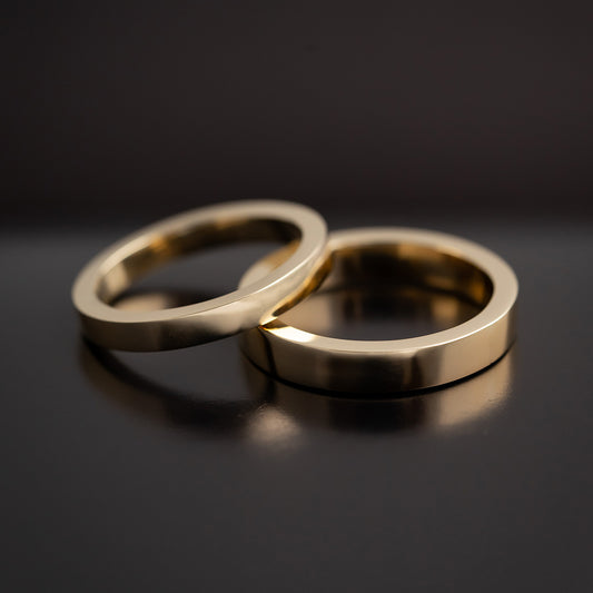 Wedding bands polished set